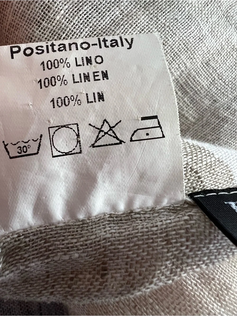 Pepito’s 100% Linen Scarf Made in Italy Lightweight White and Taupe Woven Shawl